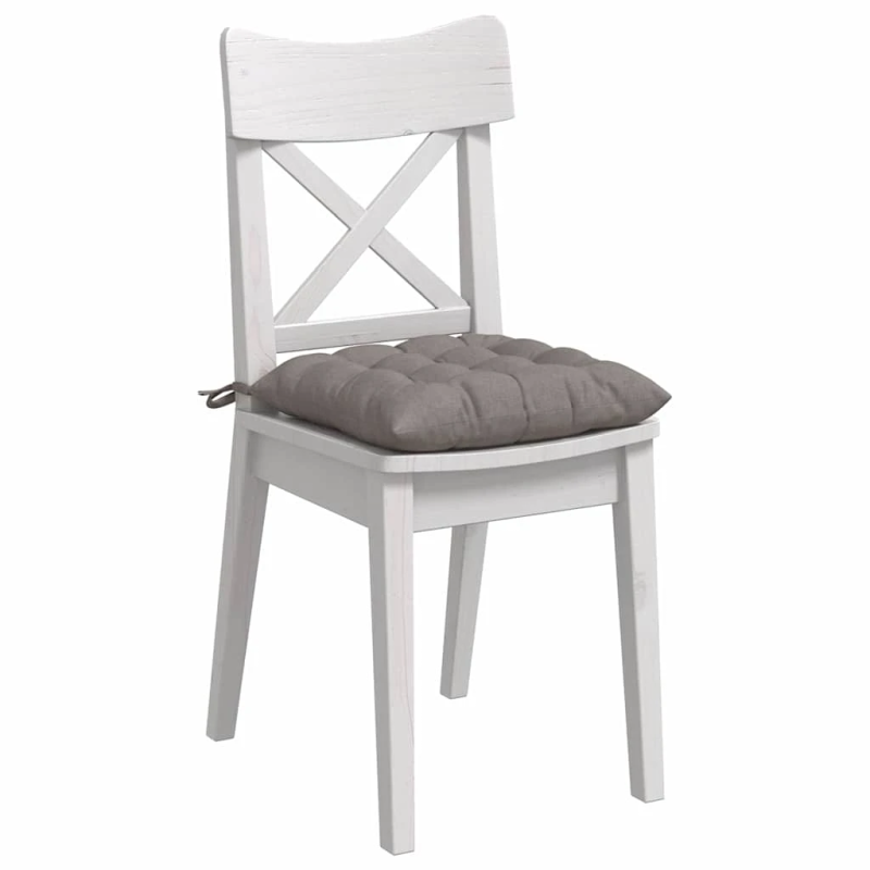 vidaXL Sēdvietas spilventiņi 2 pcs Pelēkbrūna 40 x 40 x 6 cm audums