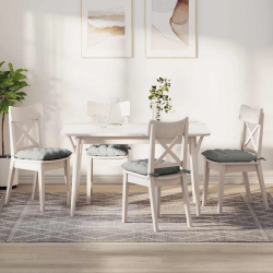 vidaXL Sēdvietas spilventiņi 4 pcs Gaiši pelēks 40 x 40 x 6 cm