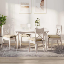 vidaXL Sēdvietas spilventiņi 4 pcs Krēmkrāsa 40 x 40 x 6 cm