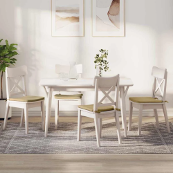 vidaXL Sēdvietas spilventiņi 4 pcs Pelēki zaļa 40 x 40 x 3 cm