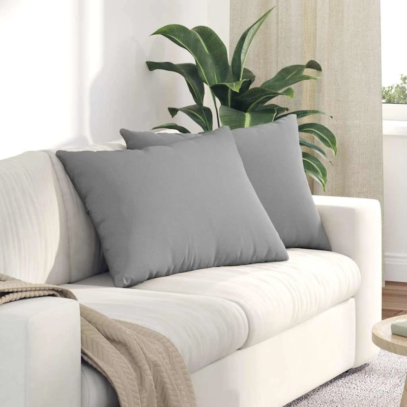 vidaXL Dīvāna spilveni 2 pcs Mākoņu pelēka 70 x 50 cm audums