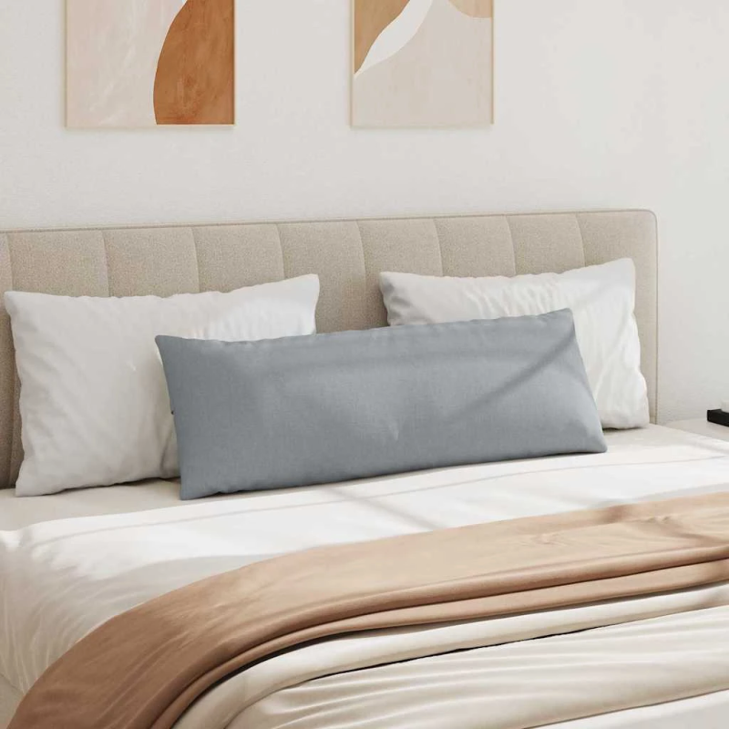 vidaXL Dīvāna spilveni 2 pcs Gaiši pelēks 120 x 40 cm audums