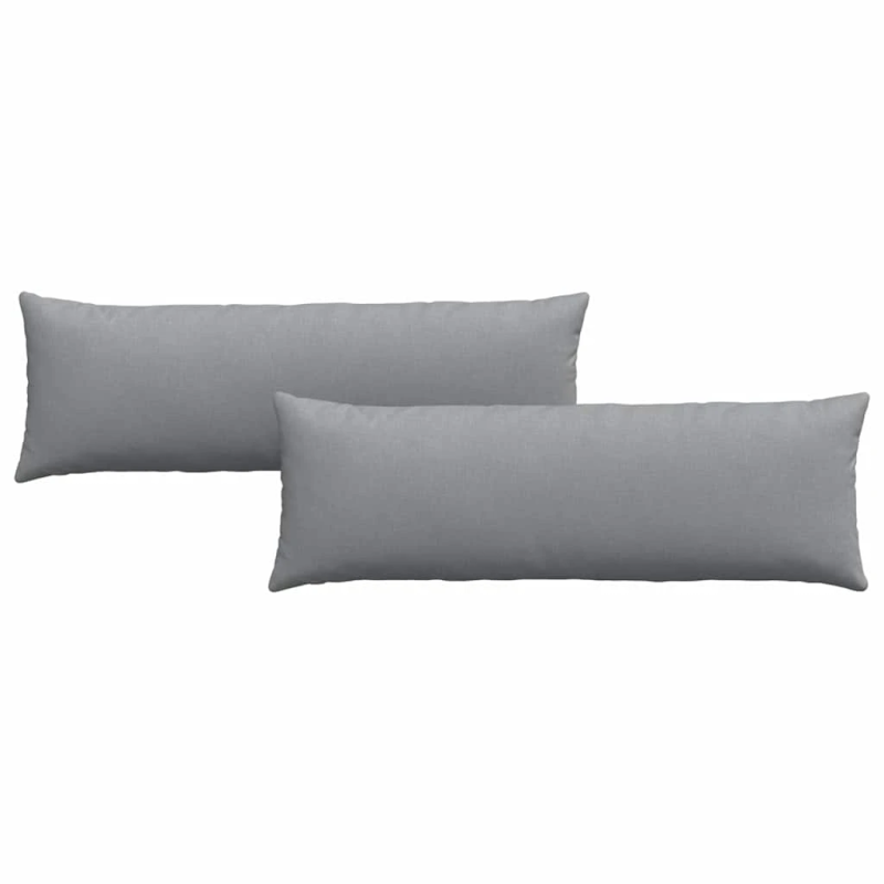 vidaXL Dīvāna spilveni 2 pcs Gaiši pelēks 120 x 40 cm audums