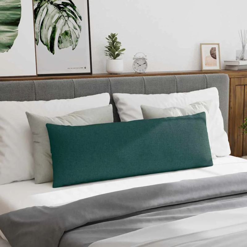 vidaXL Dīvāna spilveni 2 pcs Tumši zaļš 120 x 40 cm audums