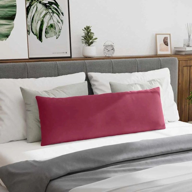 vidaXL Dīvāna spilveni 2 pcs Vīna sarkans 120 x 40 cm Korduroja audums