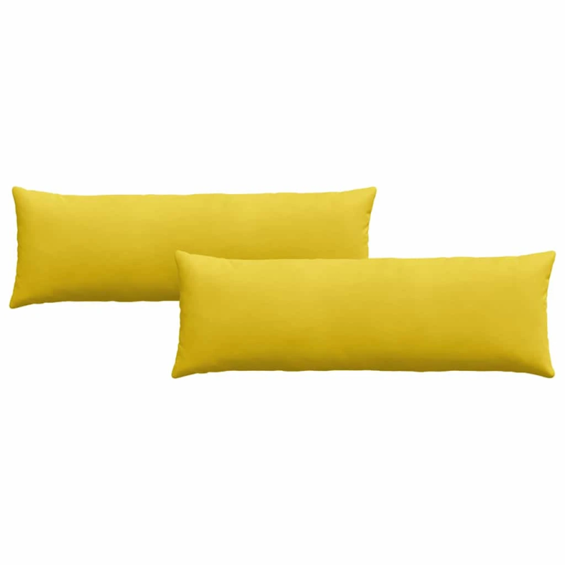 vidaXL Dīvāna spilveni 2 pcs Dzeltena 120 x 40 cm Korduroja audums
