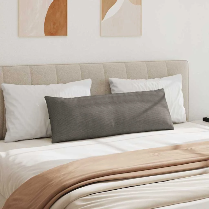 vidaXL Dīvāna spilveni 2 pcs Gaiši pelēks 120 x 40 cm Korduroja audums