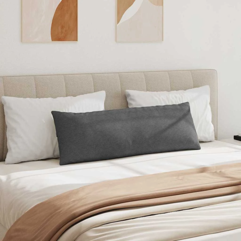 vidaXL Dīvāna spilveni 2 pcs Tumši pelēks 120 x 40 cm Korduroja audums