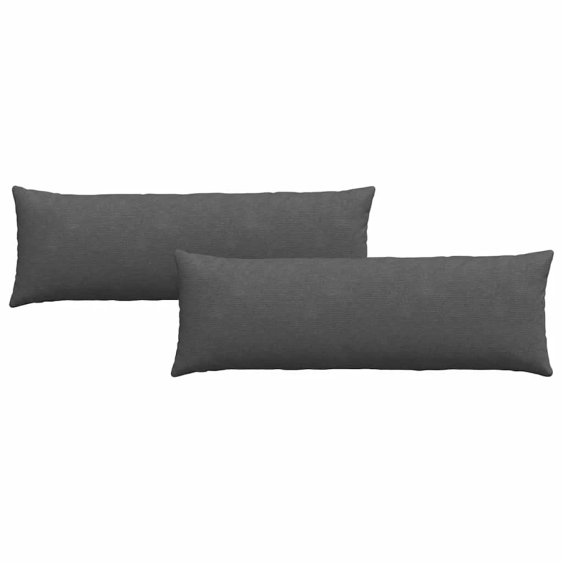 vidaXL Dīvāna spilveni 2 pcs Tumši pelēks 120 x 40 cm Korduroja audums