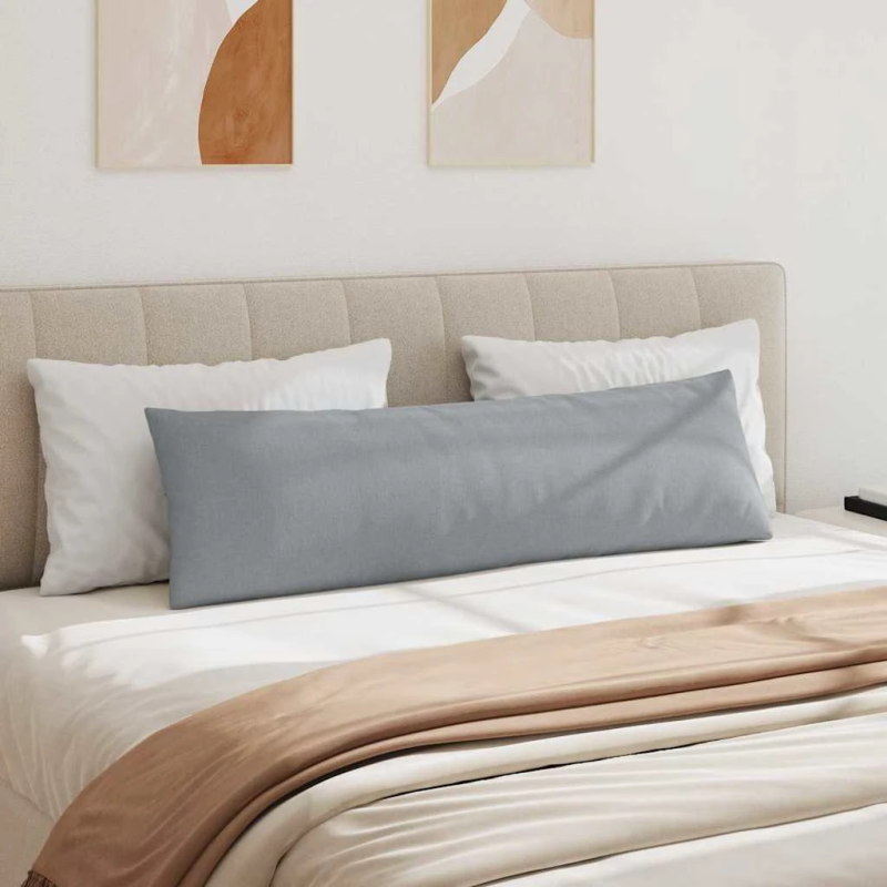 vidaXL Dīvāna spilveni 2 pcs Gaiši pelēks 145 x 40 cm audums