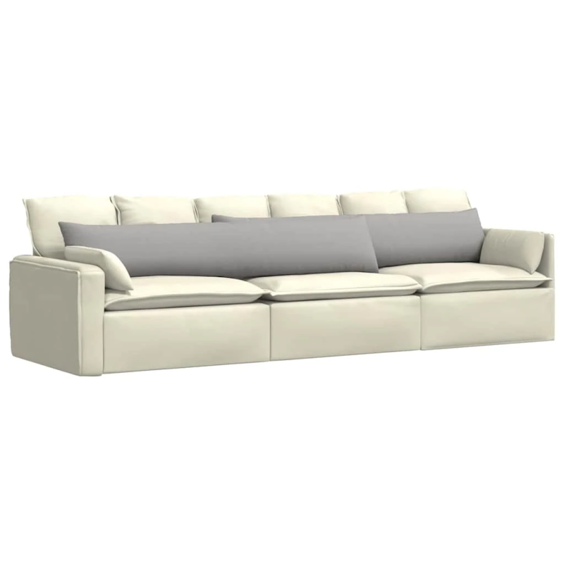 vidaXL Dīvāna spilveni 2 pcs Mākoņu pelēka 200 x 40 cm audums