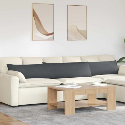 vidaXL Dīvāna spilveni 2 pcs Tumši pelēks 200 x 40 cm Korduroja audums