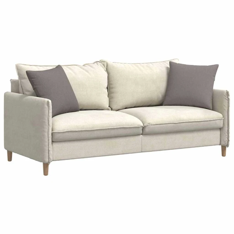 vidaXL Dīvāna spilveni 2 pcs Pelēkbrūna 45 x 45 cm audums