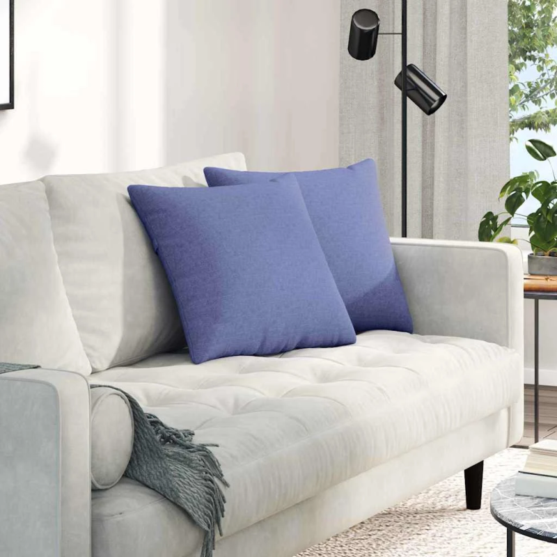 vidaXL Dīvāna spilveni 2 pcs Džinsu zils 45 x 45 cm audums