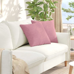 vidaXL Dīvāna spilveni 2 pcs Rozā 45 x 45 cm Korduroja audums