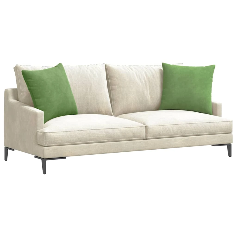 vidaXL Dīvāna spilveni 2 pcs Gaiši zaļa 50 x 50 cm Korduroja audums