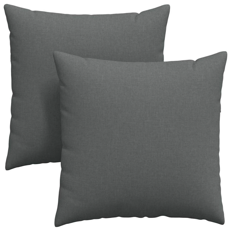 vidaXL Dīvāna spilveni 2 pcs Tumši pelēks 60 x 60 cm audums