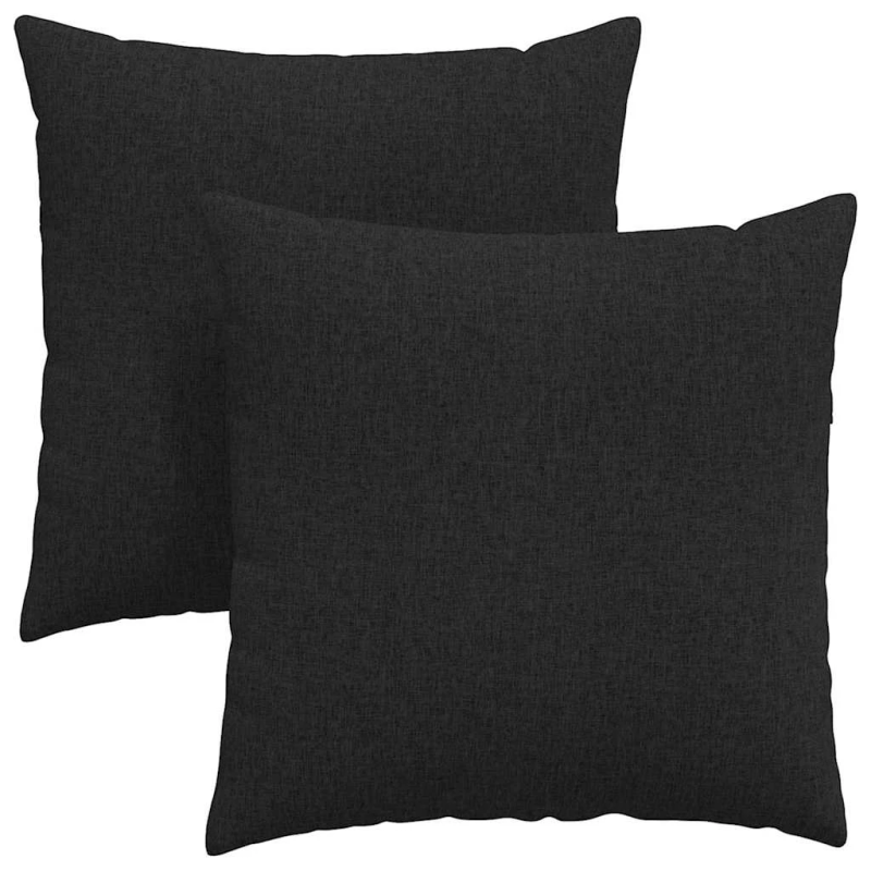 vidaXL Dīvāna spilveni 2 pcs Melna 60 x 60 cm audums