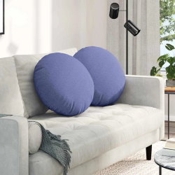 vidaXL Sēdvietas spilventiņi 2 pcs Džinsu zils DIA50 x 19 cm audums