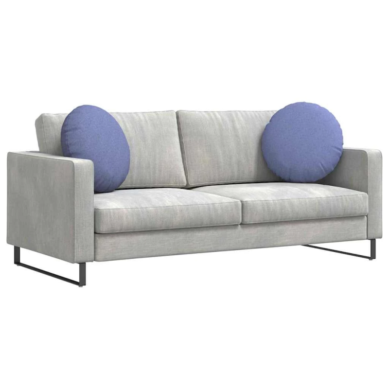 vidaXL Sēdvietas spilventiņi 2 pcs Džinsu zils DIA50 x 19 cm audums