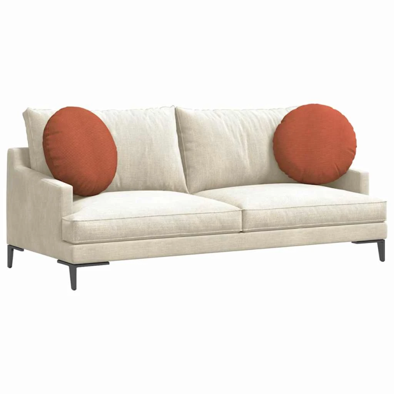 vidaXL Sēdvietas spilventiņi 2 pcs Sarkans oranžs DIA 50 cm