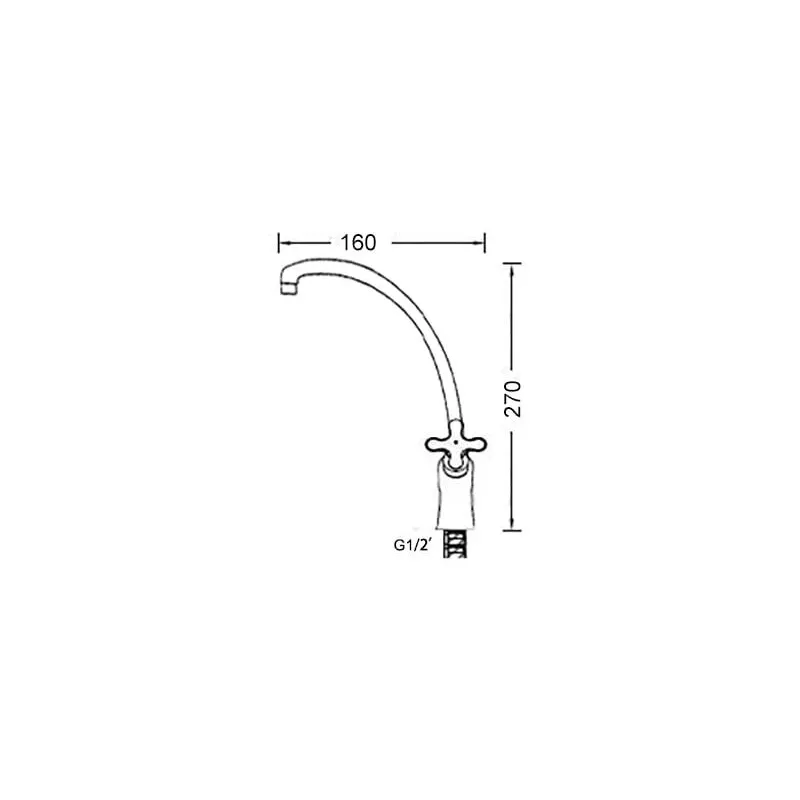 Кухонный смеситель Thema Lux Tulsa CD-53405A, хромовый цв.-нержавеющей стали цв.