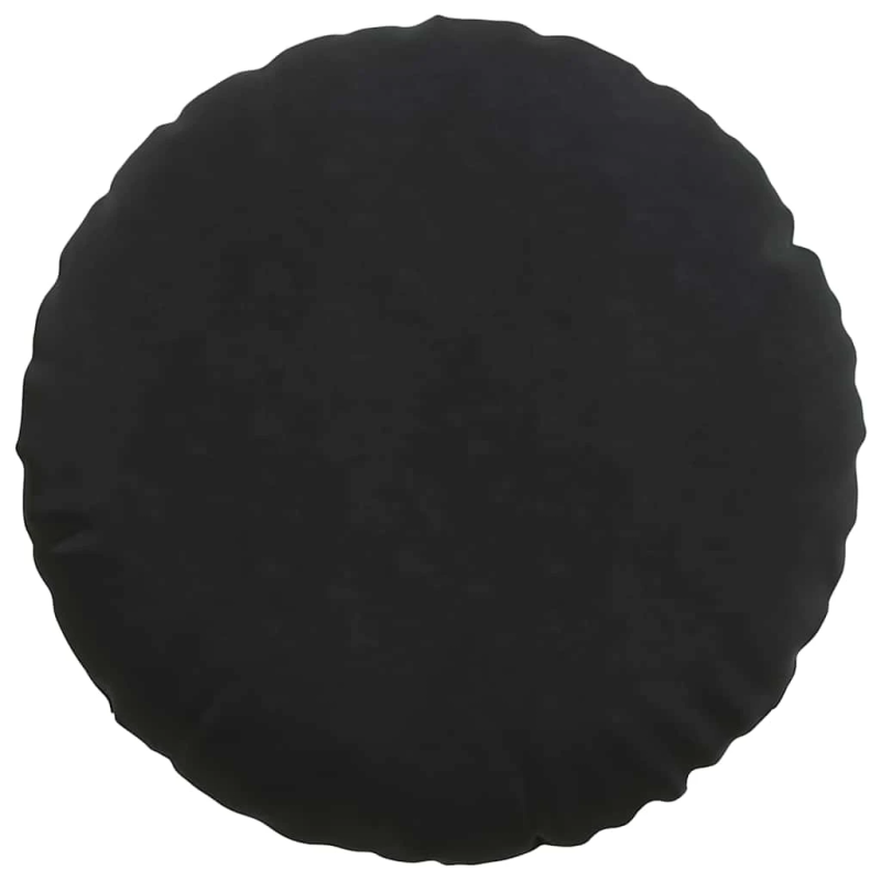 vidaXL Sēdvietas spilventiņi 2 pcs Melna DIA 40 x 13 cm Samts