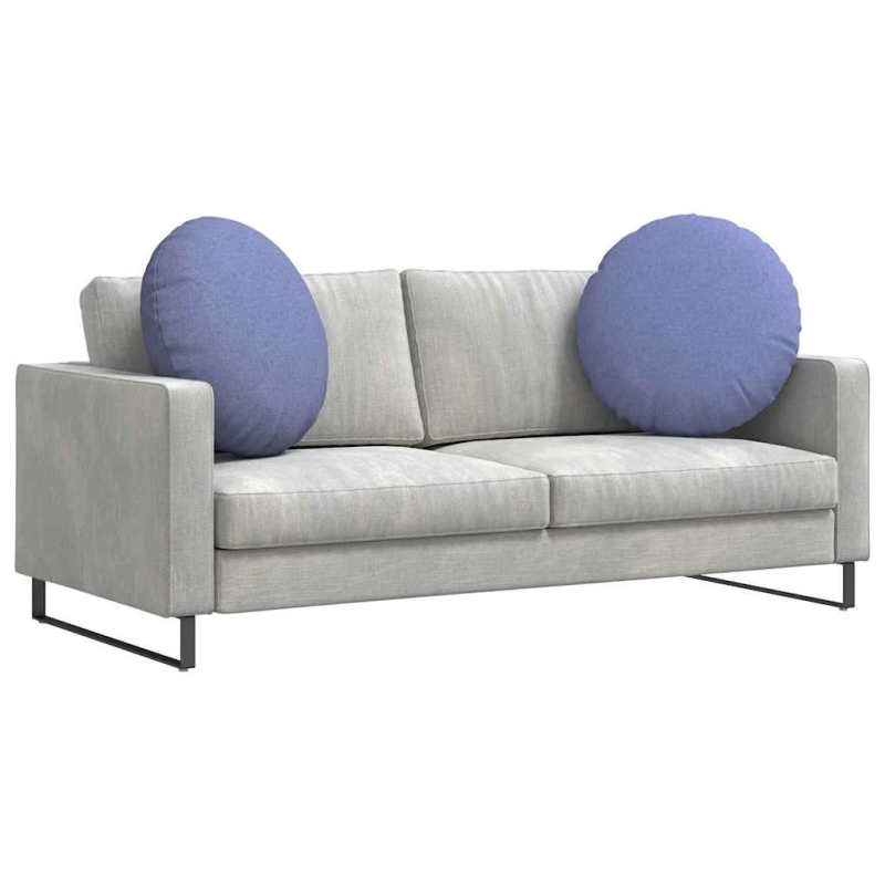 vidaXL Sēdvietas spilventiņi 2 pcs Džinsu zils DIA80 x 29 cm audums