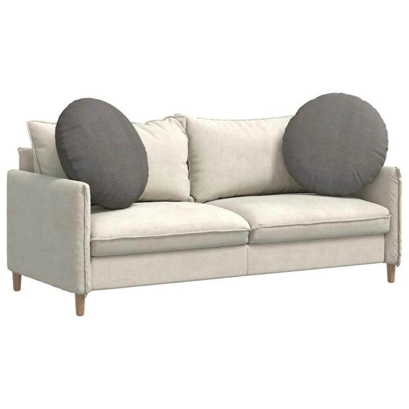 vidaXL Sēdvietas spilventiņi 2 pcs Gaiši pelēks DIA 80 cm