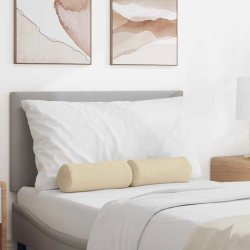 vidaXL Spilveni 2 pcs Krēmkrāsa DIA 15 x 40 cm audums