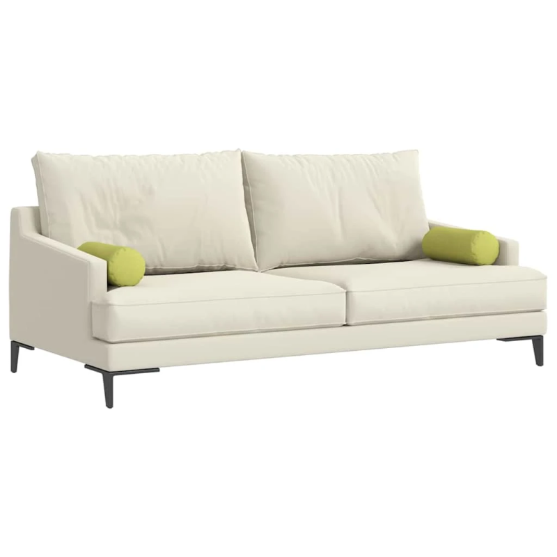 vidaXL Spilveni 2 pcs Gaiši zaļa DIA 15 x 40 cm audums