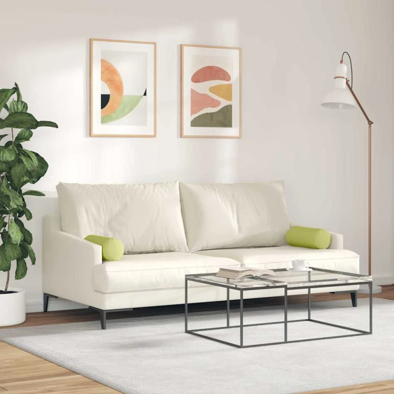 vidaXL Spilveni 2 pcs Gaiši zaļa DIA 15 x 40 cm audums