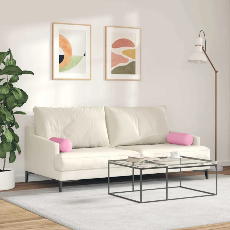 vidaXL Spilveni 2 pcs Rozā DIA 15 x 40 cm audums