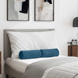 vidaXL Spilveni 2 pcs Zila DIA 15 x 40 cm Korduroja audums