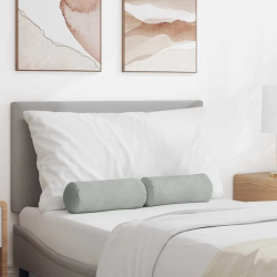 vidaXL Spilveni 2 pcs Gaiši pelēks DIA 15 x 40 cm Korduroja audums