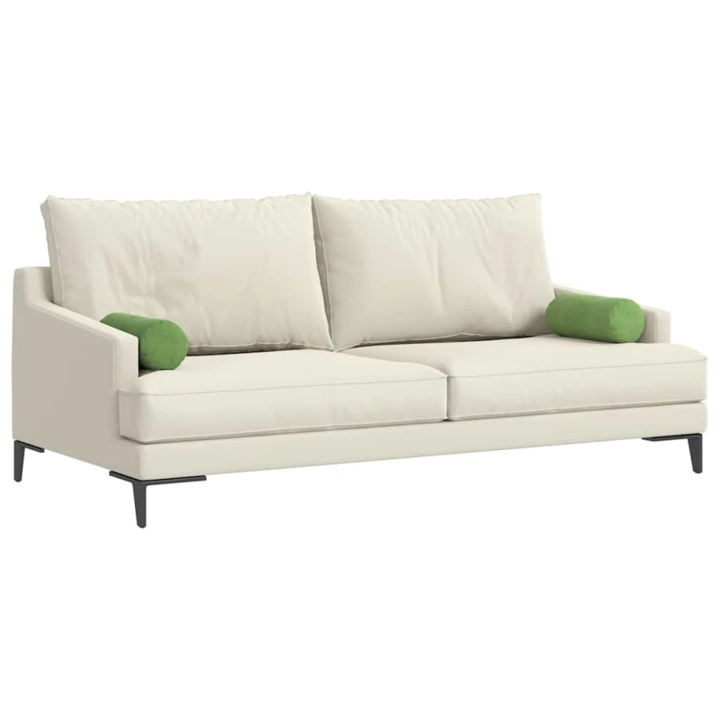 vidaXL Spilveni 2 pcs Gaiši zaļa DIA 15 x 40 cm Korduroja audums