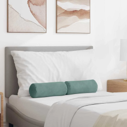 vidaXL Spilveni 2 pcs Jūras zaļa DIA 15 x 40 cm Korduroja audums