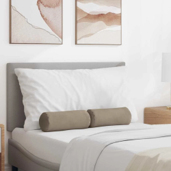 vidaXL Spilveni 2 pcs Pelēkbrūna DIA 15 x 40 cm Mikrofibra