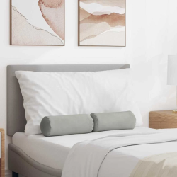 vidaXL Spilveni 2 pcs Gaiši pelēks DIA 15 x 40 cm Mikrofibra