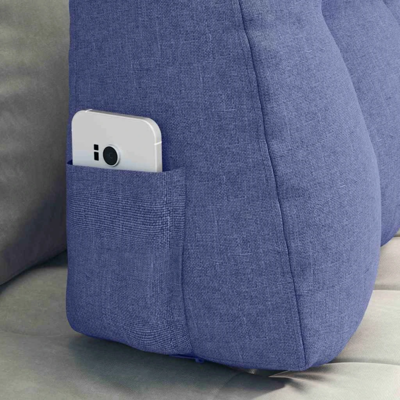 vidaXL Atpakaļ spilvens Džinsu zils 80 x 24 x 50 cm audums