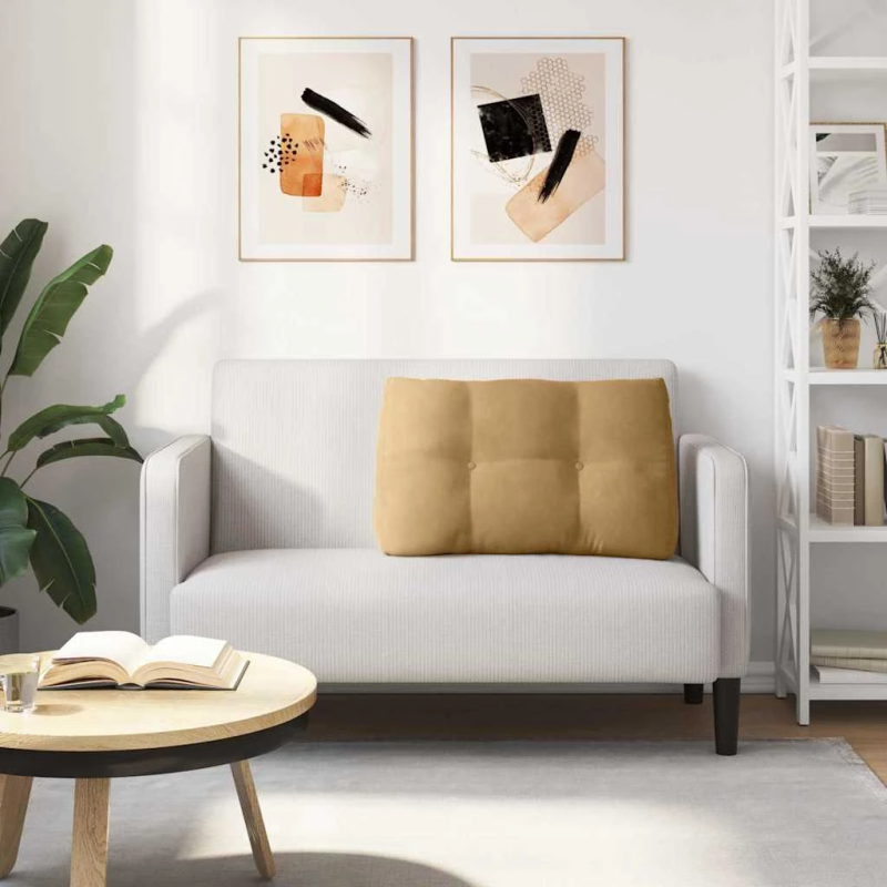 vidaXL Atpakaļ spilvens Brūna 80 x 24 x 50 cm Samts