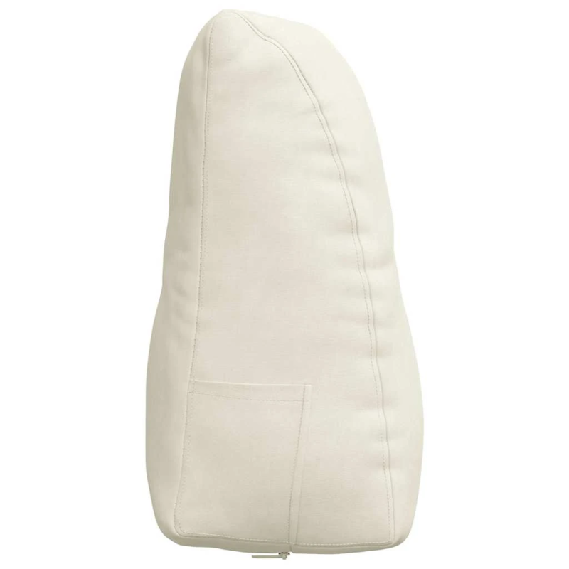 vidaXL Atpakaļ spilvens Krēmkrāsa 80 x 24 x 50 cm Samts