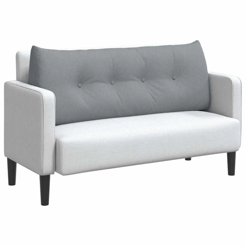 vidaXL Atpakaļ spilvens Gaiši pelēks 120 x 24 x 50 cm audums