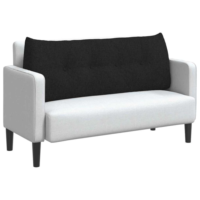 vidaXL Atpakaļ spilvens Melna 120 x 24 x 50 cm audums