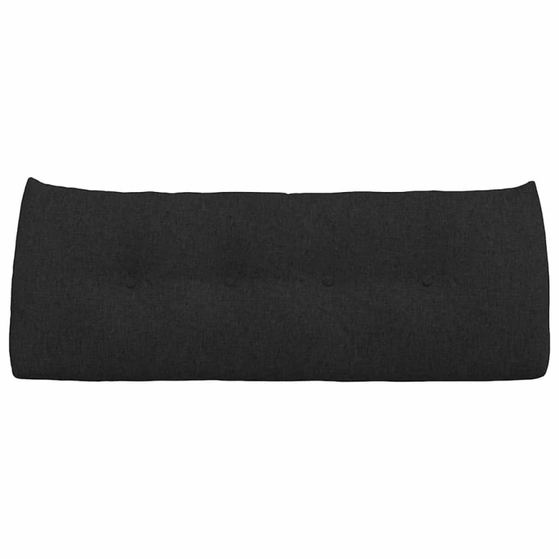 vidaXL Atpakaļ spilvens Melna 120 x 24 x 50 cm audums