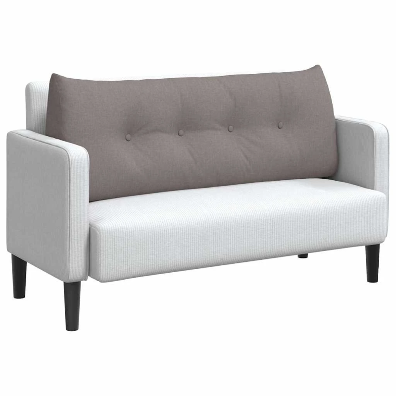 vidaXL Atpakaļ spilvens Pelēkbrūna 120 x 24 x 50 cm audums