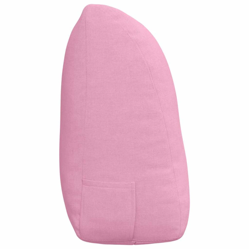 vidaXL Atpakaļ spilvens Rozā 120 x 24 x 50 cm audums