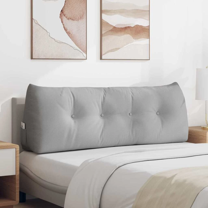 vidaXL Atpakaļ spilvens Mākoņu pelēka 140 x 24 x 50 cm audums