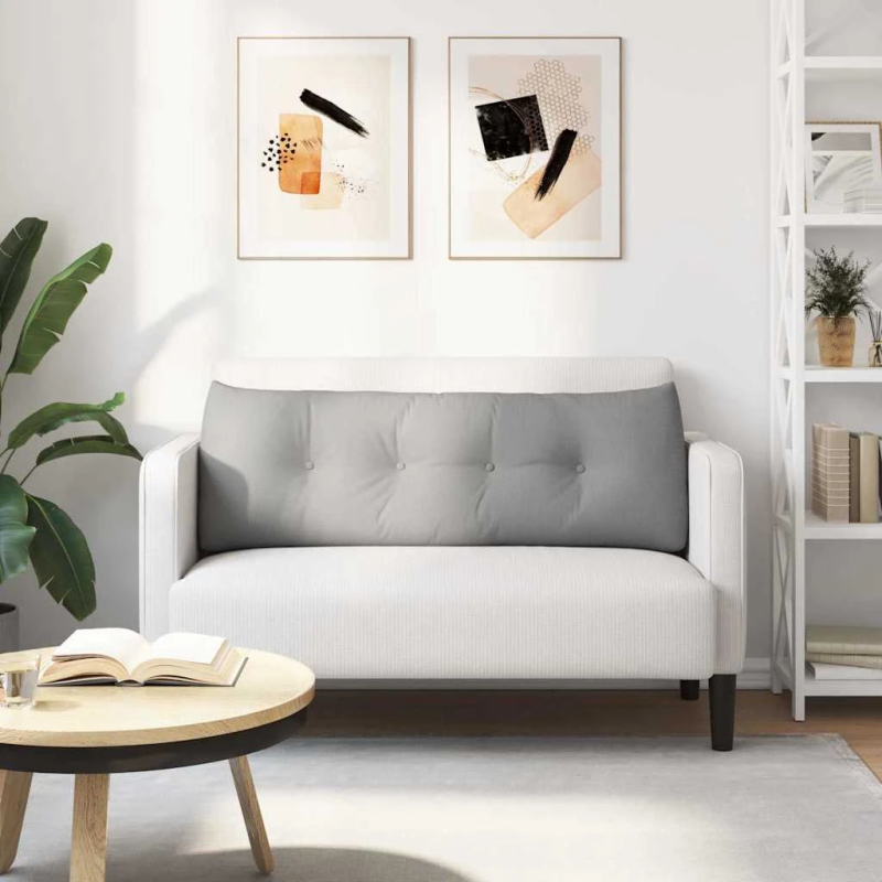 vidaXL Atpakaļ spilvens Mākoņu pelēka 140 x 24 x 50 cm audums