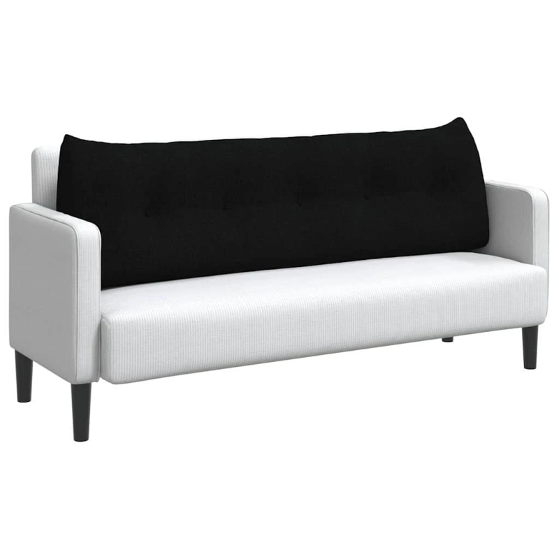 vidaXL Atpakaļ spilvens Melna 160 x 24 x 50 cm audums